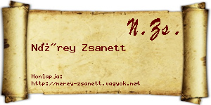 Nérey Zsanett névjegykártya