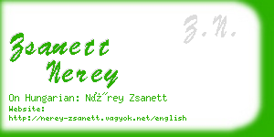 zsanett nerey business card
